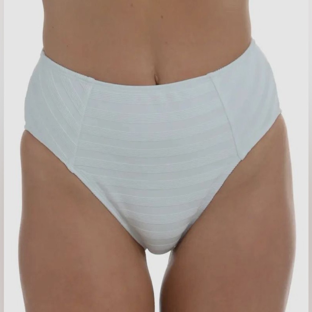 La Blanca Women White Linea High Waist Swimsuit Bottom Size 22W New